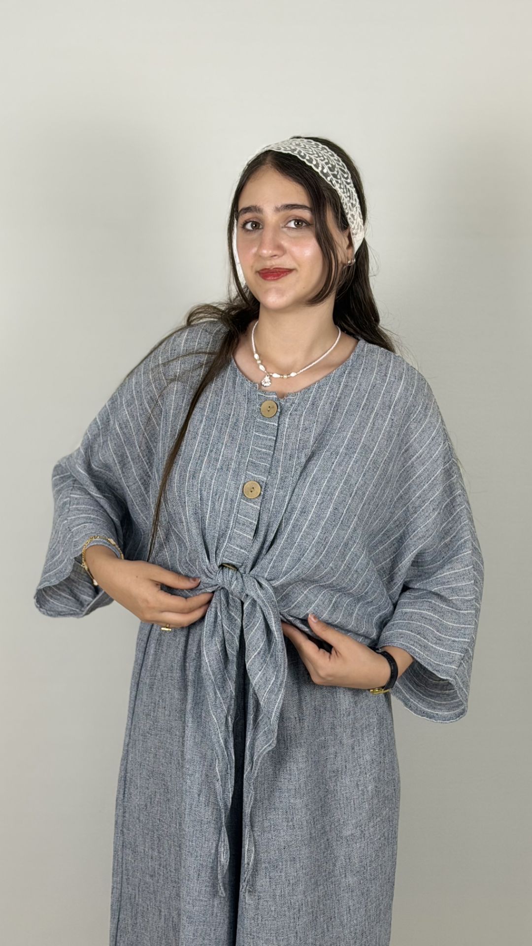 ست تابستانی شومیز گره و شلوار تابستانی